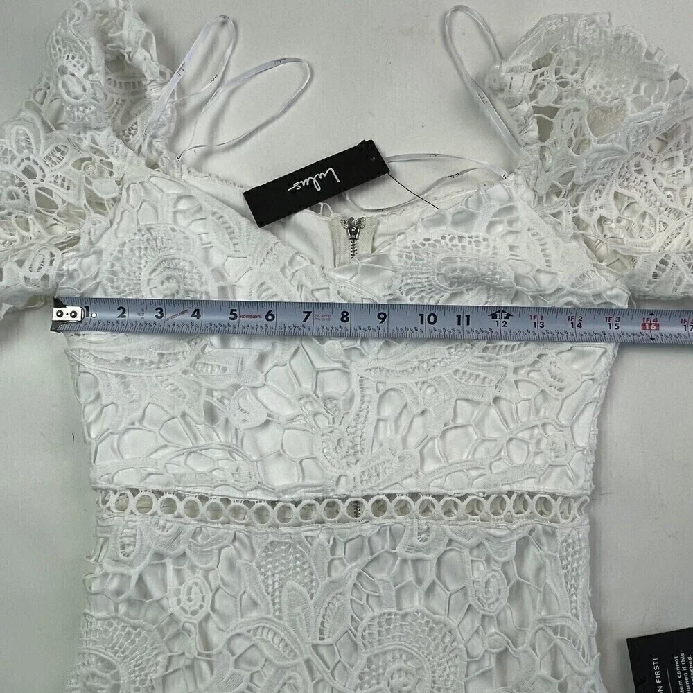 NWT Lulus Briarwood Lace Ruffled Midi Dress Size Small